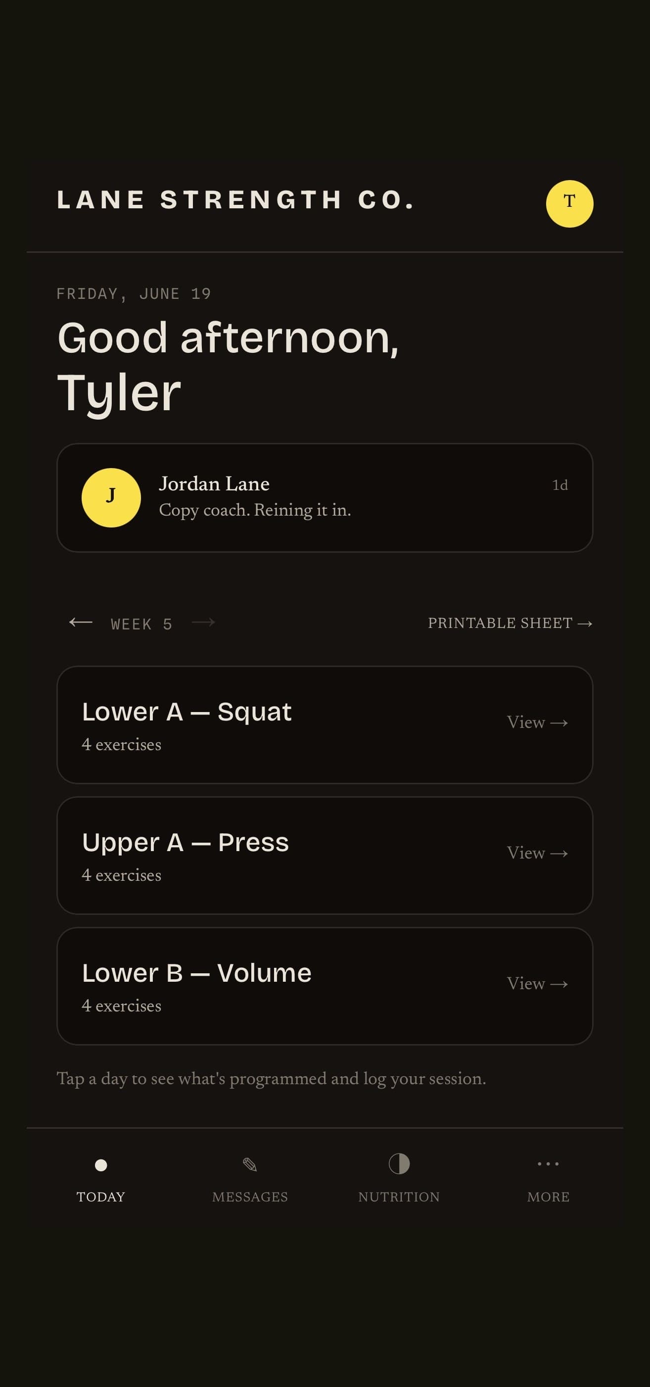 The Today screen in the Overlode theme